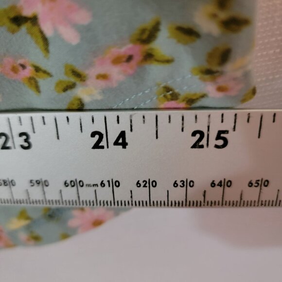 Full Circle Trends Womens Lounge Dress Sz 3X 3/4 Sleeves Green & Pink Floral - Picture 8 of 13